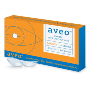 Lentilles de contact Aveo 1-MONTH asphériques avec 50 pour cent d’eau