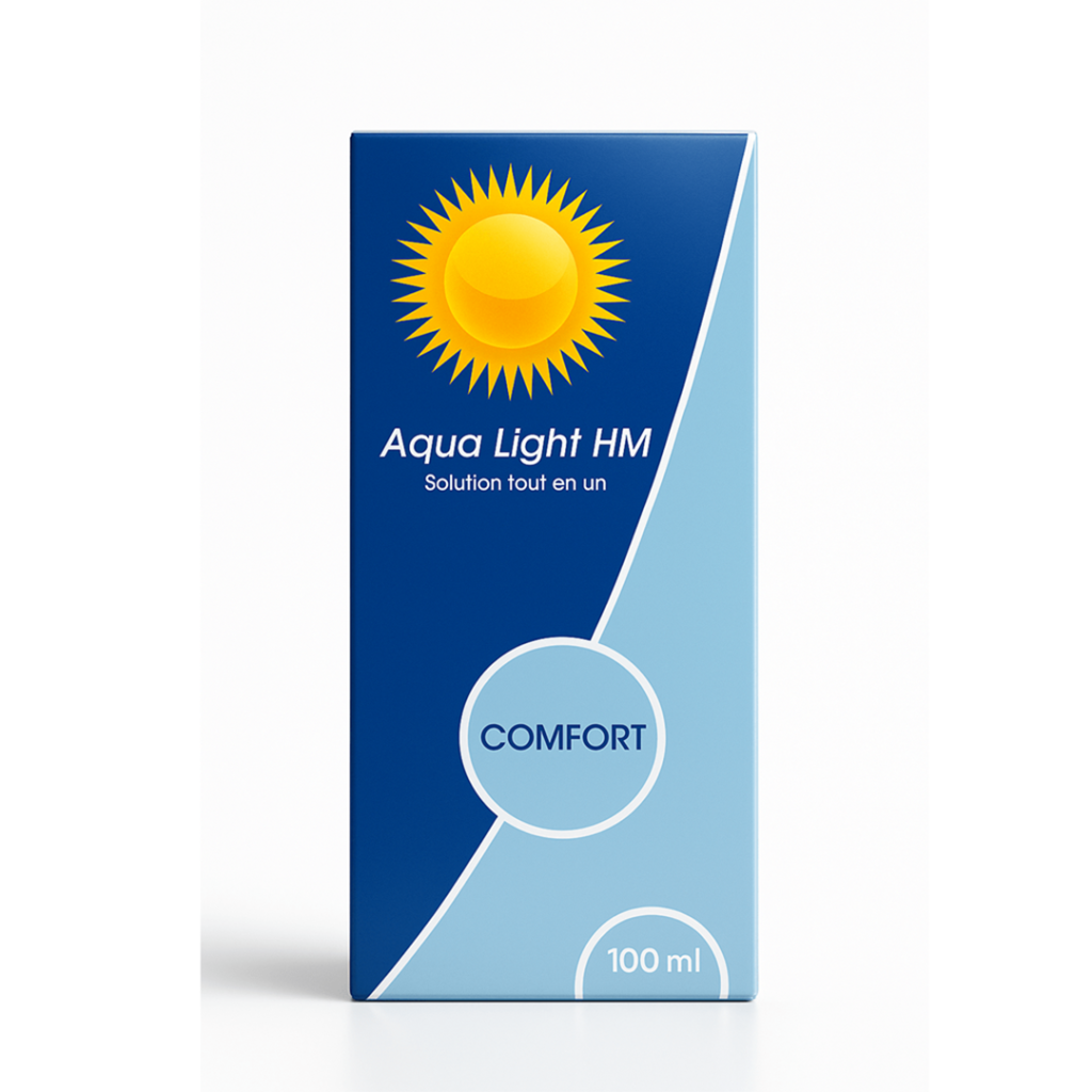Solution Aqua Light pour lentilles de contact souples