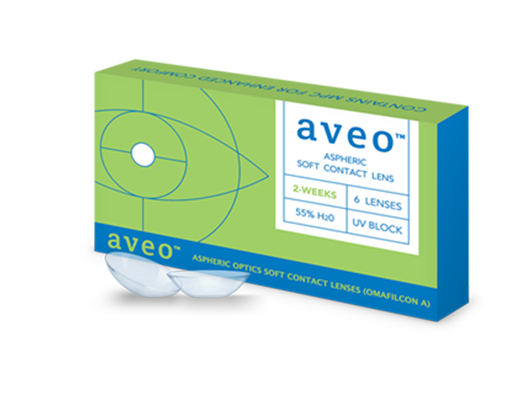 Lentilles de contact Aveo 2-WEEKS asphériques avec 55 pour cent d’eau