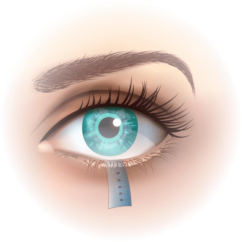 Test de Schirmer pour l’évaluation de la sécrétion lacrymale